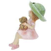 Article Tabouret Edge fille souriante avec chien Ø4,5cm H9,5cm