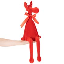 Article Dekofigur renne rouge avec nœud assis 54 cm - intérieur