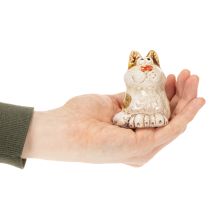 Article Figurines décoratives de chats en céramique, figurines d'animaux amusantes pour la décoration du salon, 8 cm, lot de 4