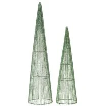 Article Cones métalliques verts pour décorations florales, 47 cm et 62 cm, lot de 2