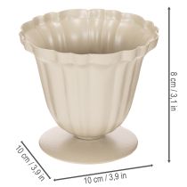 Article Petite coupe décorative en métal crème 10 cm