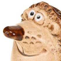 Article Figurine décorative en céramique hérisson décoration d&#39;automne peinte à la main H7cm 3 pcs