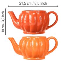 Article Pot de fleurs en céramique théière orange assorti 21,5 × 13 × 10 cm 2 pièces