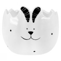 Article Oeufs de Pâques en céramique pot de fleur décoratif Pâques avec lapin de Pâques 9cm 3pcs