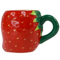 Article Coupelle en céramique fraise à planter 10cm Ø6,5cm