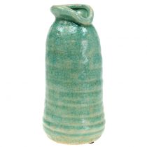 Vase en céramique bleu antique H21cm