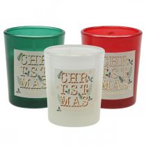Bougies parfumées dans un coffret cadeau en verre Bougies de Noël 7cm 3pcs