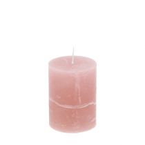 Bougie vieux rose 60 x 80 mm, teintée dans la masse 8 p.