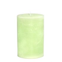 Article Bougie bougies piliers de couleur unie vert citron 85×120mm 2 pcs