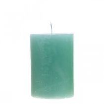 Article Bougies piliers jade vert clair uni 70×100mm 4 pcs