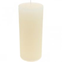 Bougies piliers couleur crème blanc 85 × 200mm 2pcs