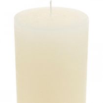 Bougies piliers couleur crème blanc 85 × 200mm 2pcs