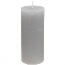 Article Bougies piliers couleur unie gris clair 85×200mm 2 pcs