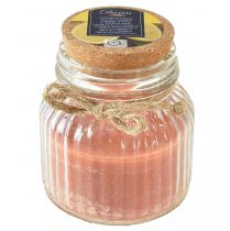 Article Bougie parfumée en verre liège bougie citronnelle marron H11,5cm