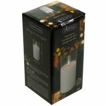 Article Bougie LED en verre cire véritable blanc Ø7.5cm H10cm