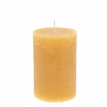 Article Bougies unies couleurs miel 70×120mm 4pcs