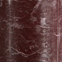 Article Bougies piliers de luxe bordeaux, lot de 2, couleur unie, 85 x 200 mm, pour une utilisation romantique et décorative