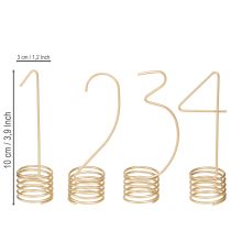 Article Décoration de bougies chiffres de l&#39;Avent 1-4 métal doré mat H10cm 4 pcs