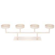 Article Chandelier moderne en métal taupe 47 cm avec quatre porte-bougies