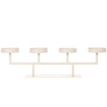 Article Chandelier moderne en métal taupe 47 cm avec quatre porte-bougies