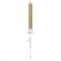 Article Bougeoir de l'Avent avec épine et chiffres blanc H11cm 4 pcs