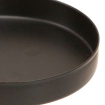 Article Bougeoir couronne de l'Avent en métal noir mat Ø8cm, lot de 4