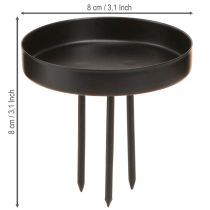 Article Bougeoir couronne de l&#39;Avent métal noir mat Ø8cm 4 pcs