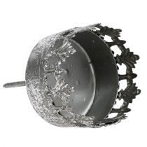 Article Bougeoir argent antique Ø5cm H10cm 1 pc