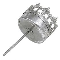 Article Bougeoir argent antique photophore Ø5cm H10cm 4 pcs