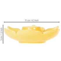 Article Bougeoirs coniques en céramique, forme de fleur décorative pour une décoration de table élégante, 11 cm, lot de 2