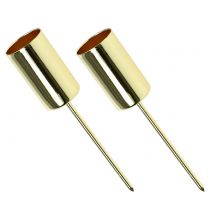 Article Bougeoir doré pour bougies bâtons Ø2,2cm 4 pcs
