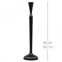 Bougeoir Bougeoir Métal Noir Ø12cm H46cm