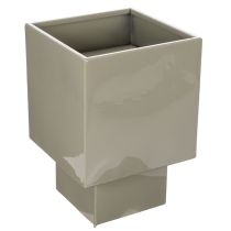 Article Cache-pot cube en métal vert 22 cm avec support surélevé
