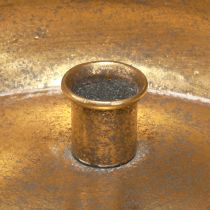 Article Bougeoir bol pour 4 bougies bâtons aspect antique doré Ø22cm