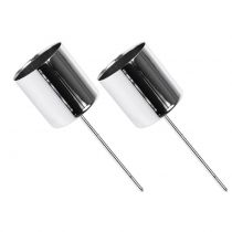 Article Bougeoir argent pour bougies bâtons Ø3,5cm 4 pcs