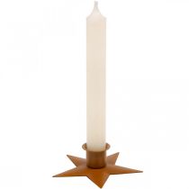 Article Chandelier bougies étoile de l&#39;Avent marron Ø9.5cm 4pcs
