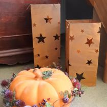 Article Bougeoirs de Noël, finition rustique, hauteur 40/50 cm, lot de 2