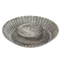 Article Bougeoir comme moule à pâtisserie assiette à bougie gris Ø15cm H3cm 4pcs
