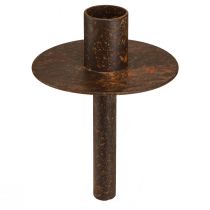 Article Bougeoir pour bouteilles aspect rouille Ø8,5cm H12cm 2pcs