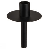 Article Bougeoir pour bouteilles métal noir H12cm 2pcs