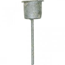 Article Bougeoirs enfichables Shabby Chic gris Ø3cm H8,5cm 8pcs