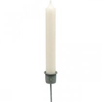 Article Bougeoirs enfichables Shabby Chic gris Ø3cm H8,5cm 8pcs