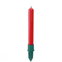 Article Bougeoir pour bougies bâtons en plastique vert Ø2,2cm 5 pcs