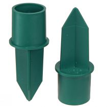 Article Bougeoir pour bougies bâtons en plastique vert Ø2,2cm 5 pcs