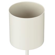 Article Bougeoir pour bougies coniques épaisses, métal, beige, 3,8 x 14 cm, 4 pièces