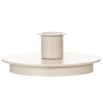 Article Bougeoir rond crème en métal pour bougies droites – Lot de 2
