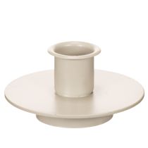 Article Chandelier en métal beige mat 8 cm pour bougies fines, lot de 3
