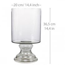 Wind light glass bougie verre teinté, clair Ø20cm H36.5cm