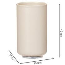 Article Lot de 4 porte-bougies en métal magnétique crème, diamètre 25 mm