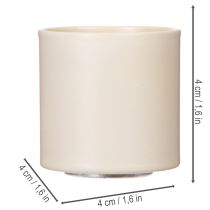 Article Set de 4 bougeoirs magnétiques en métal taupe pour bougies de 4 cm